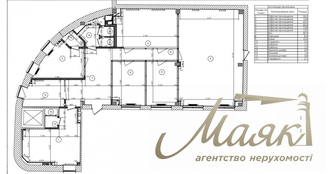 Office space for rent, brand-new, 240 m², near the Dvorets Sporta metro station