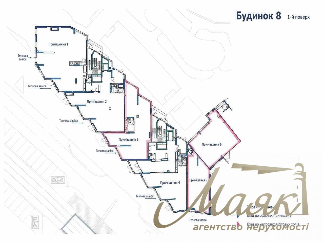 Продаж фасадного комерційного приміщення площею 94 м² у ЖК «Зарічний»