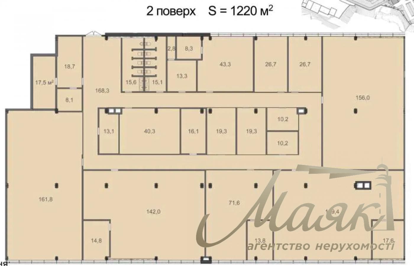 Аренда офиса 1 220м2 в БЦ по ул.Лаврская, Печерский район.