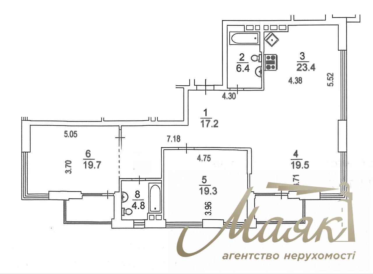 Продажа 3-х комнатной квартиры в ЖК Французский квартал 2, Печерский район.