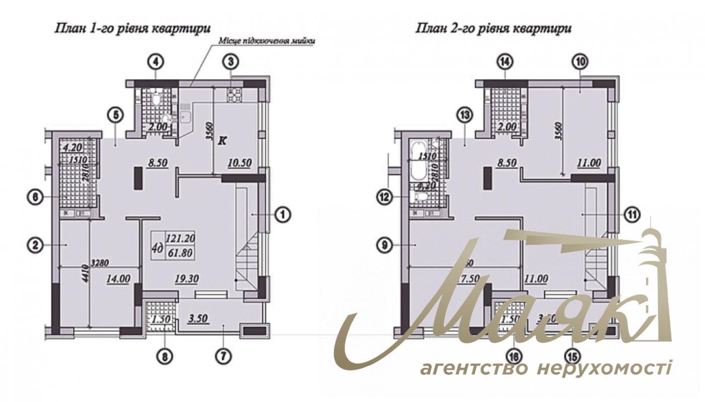 Аренда двухуровневой квартири  120м2 в ЖК " Подвысоцкий" , Печерск, Киев