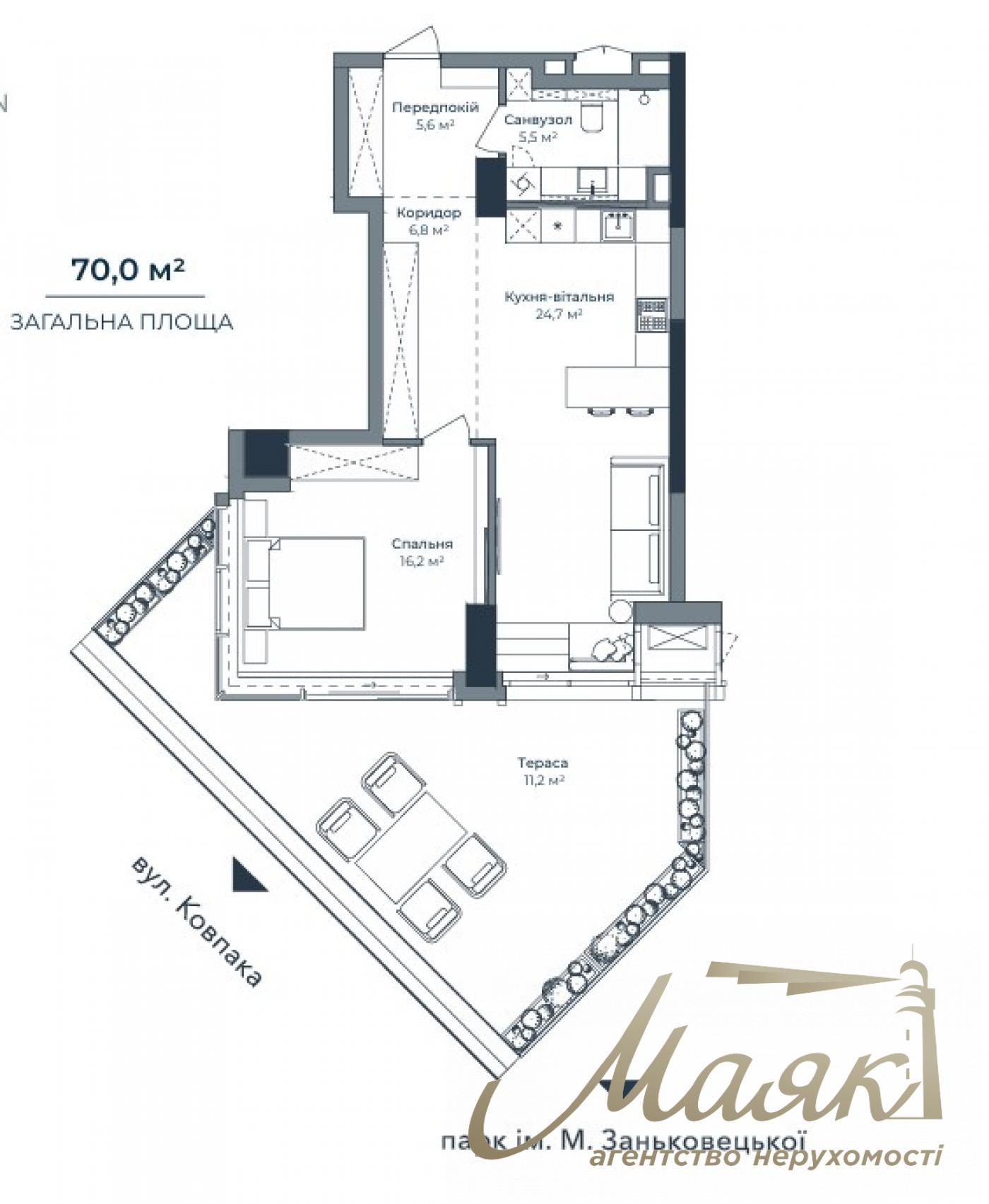 For sale 2k. apartment in LCD A136, Antonovicha street. Center