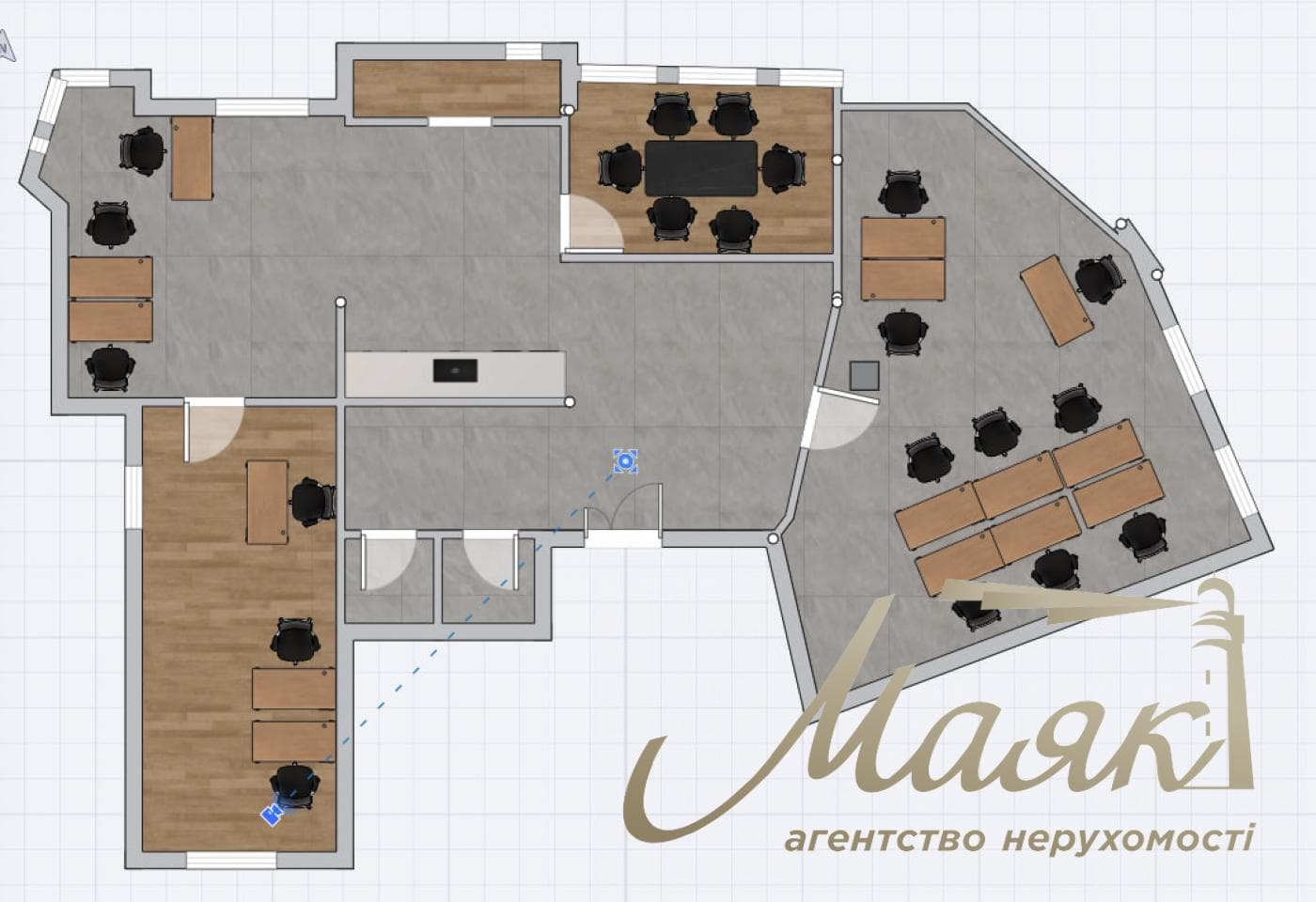 Rent office space 135 sq.m. sq. Vozdvizhenskaya 51A