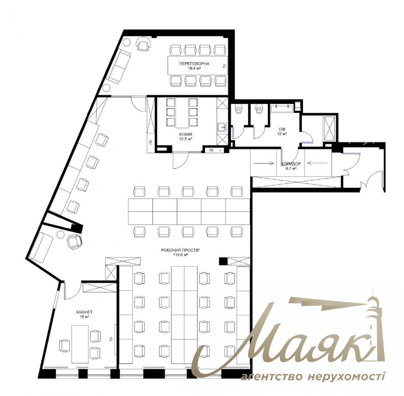 Office for sale BC Zoryanyi, Princes Ostrozhskikh str.