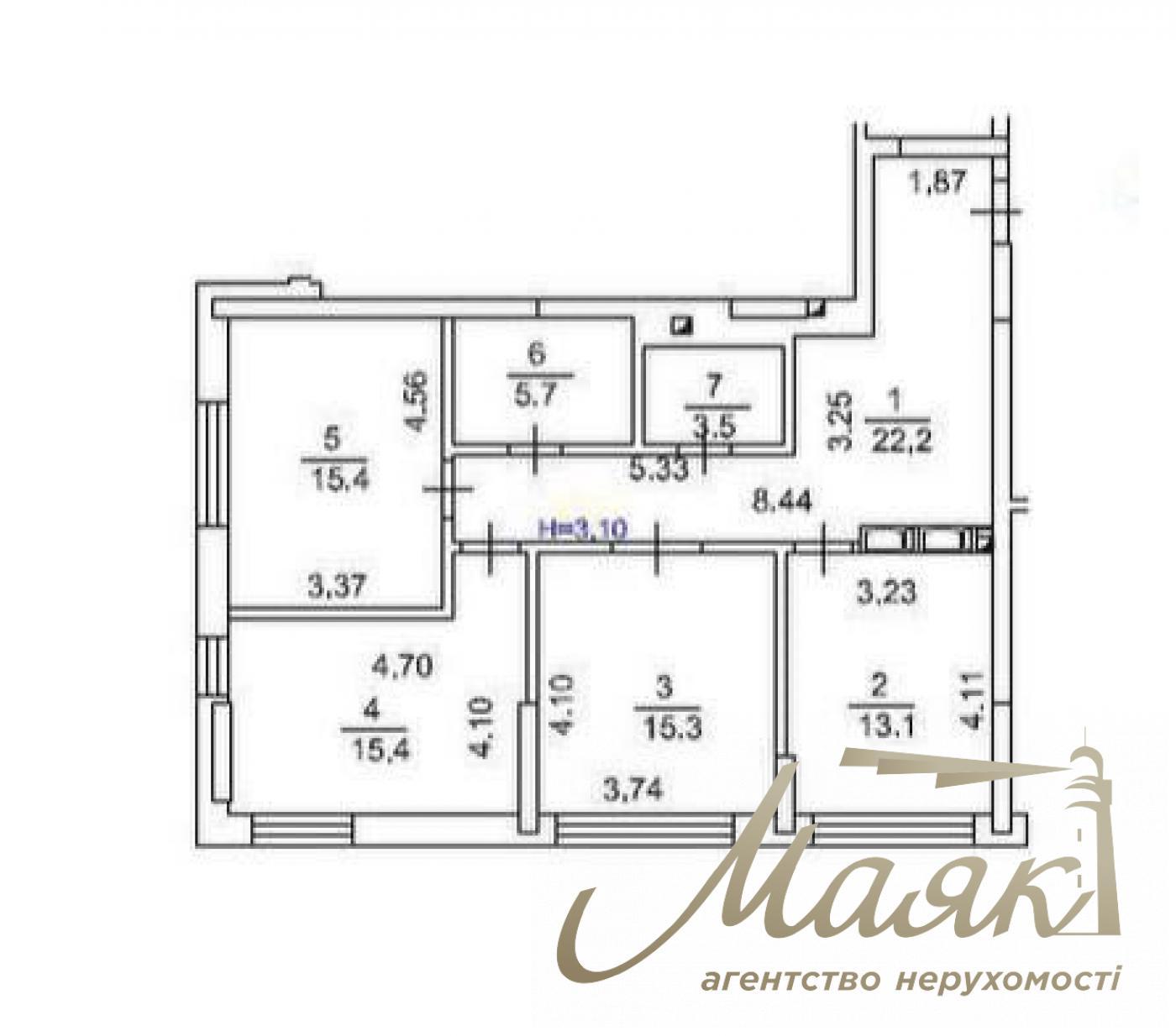 For sale commercial premise 90 sq.m. without repair in Residential Complex Edelweiss House Zverinetska, Pechersk, Kyiv