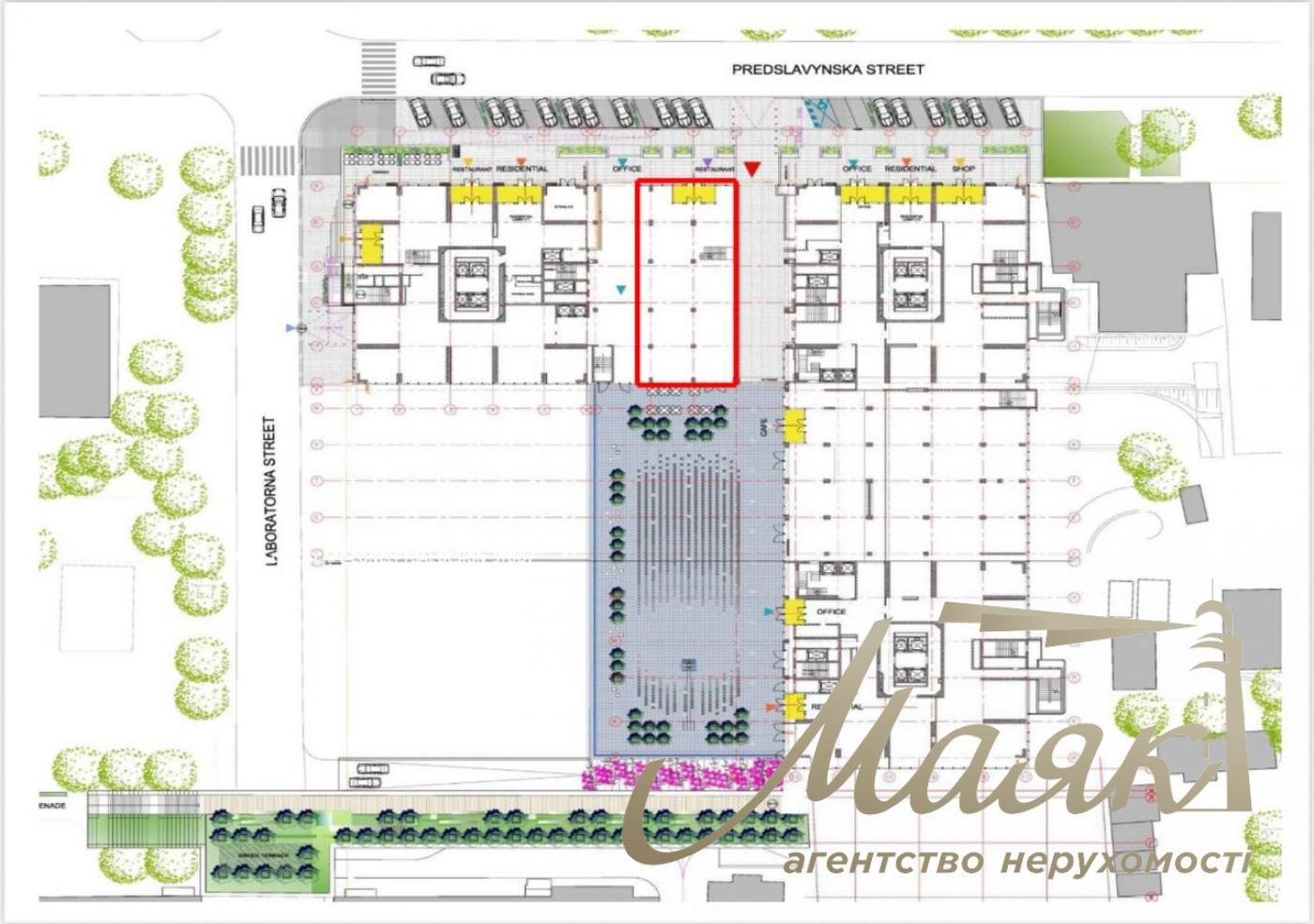 Продаж фасадного приміщення 532м2, ЖК Метрополь, Предславинська, 20