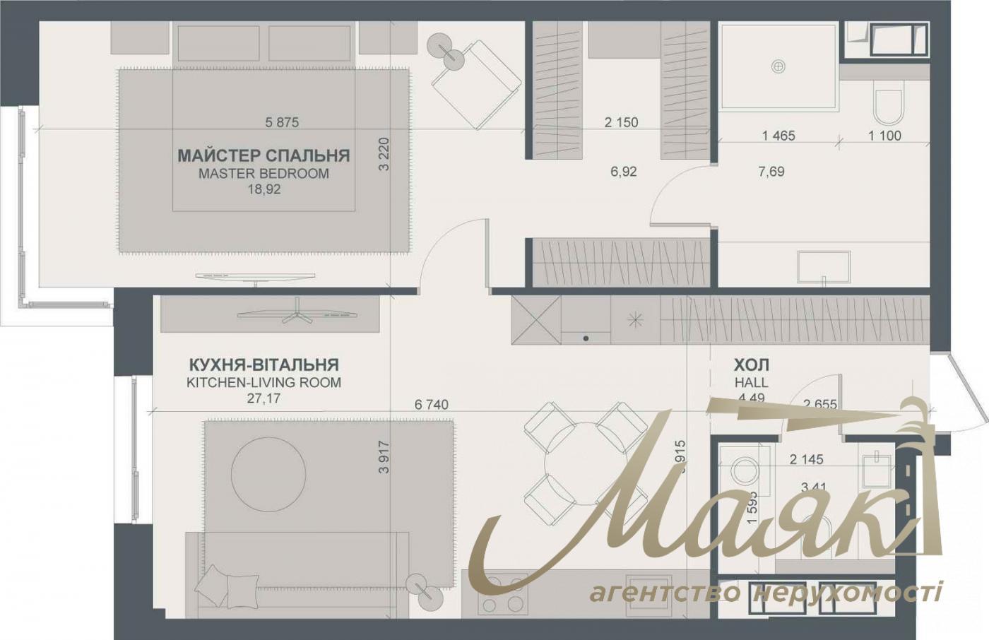 Продаж 2-кімнатної квартири ЖК Triiinity, вул. Тютюнника