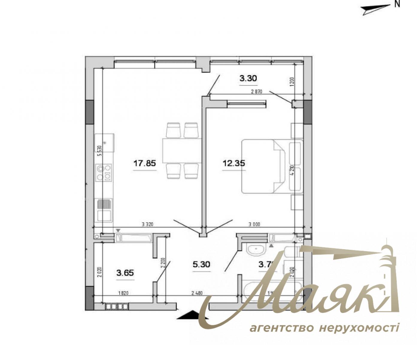 Продажа 1-к квартиры в ЖК Forward, Шевченковский р-н, Центр