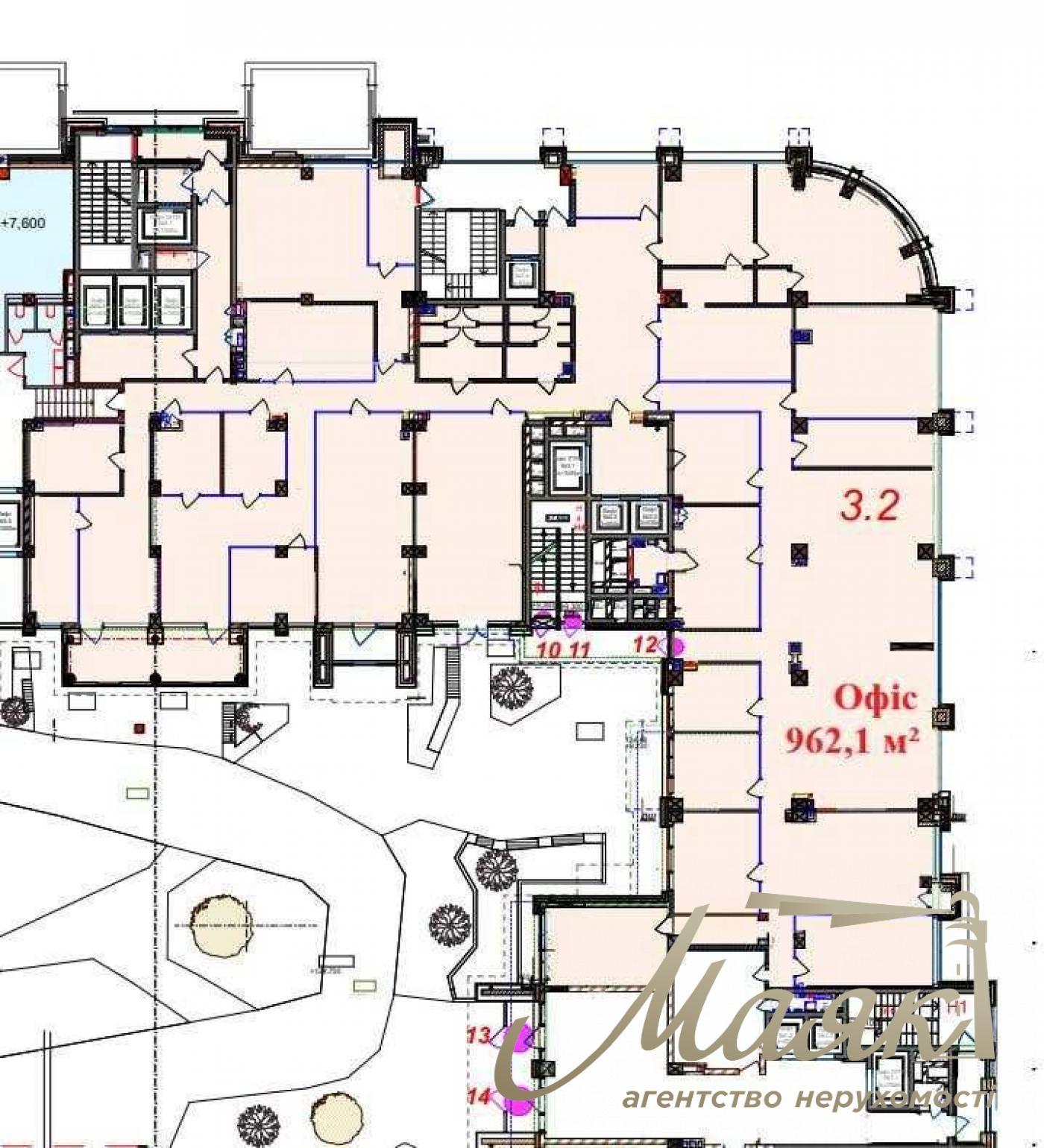 Аренда офиса 962,1 м², ATLANTIC RESIDENCES, ул. Антоновича, 118