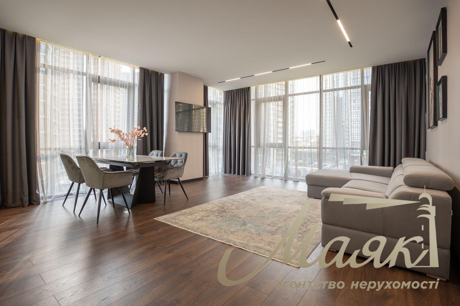 Оренда 2х-кімнатної квартири 102м2 в ЖК Новопечерські липки, вул.Андрія Верхогляда 17-В. (Михайла Драгомирова)