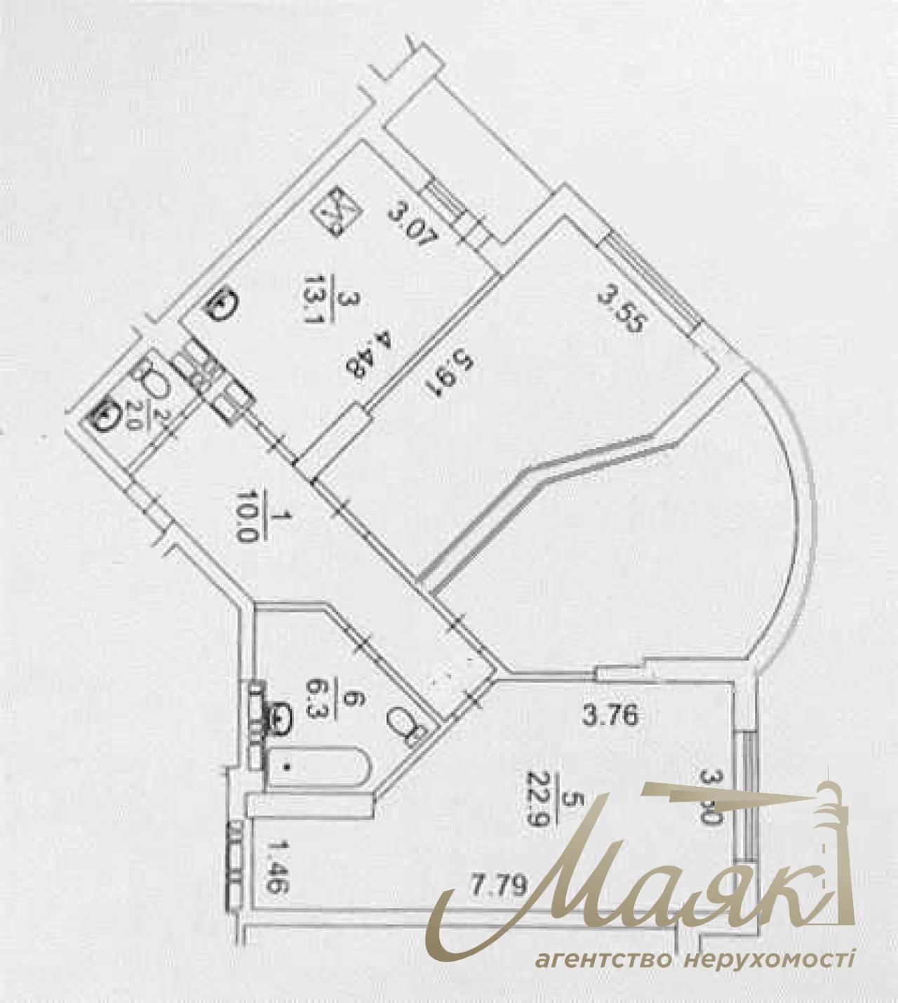 Sale 3-room apartment Goloseevo, residential complex 4 seasons