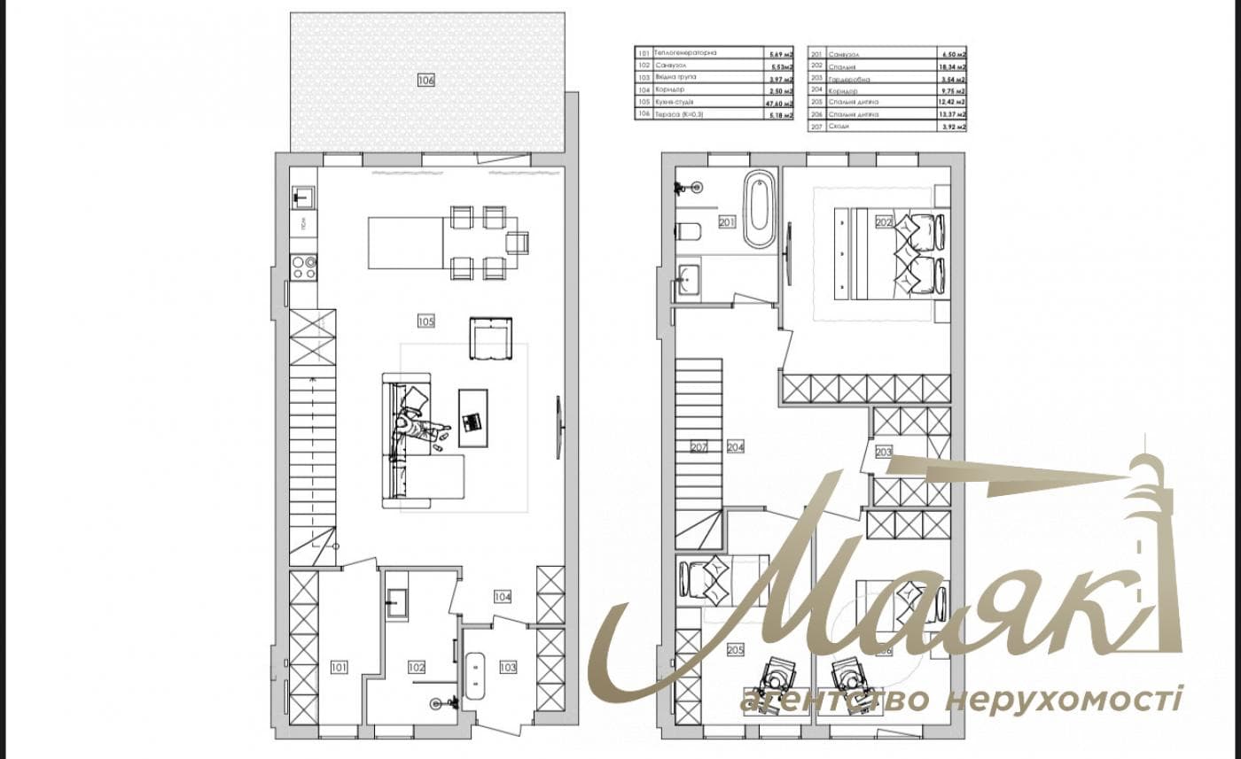 Продаж 2-поверхового таунхауса площею 142,82 м², Крюківщина, KG 4 lines