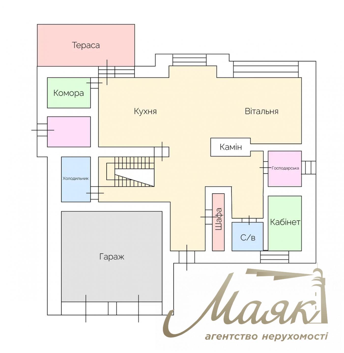 Rent a house 340 sq.m. with its own bank with. Romankov