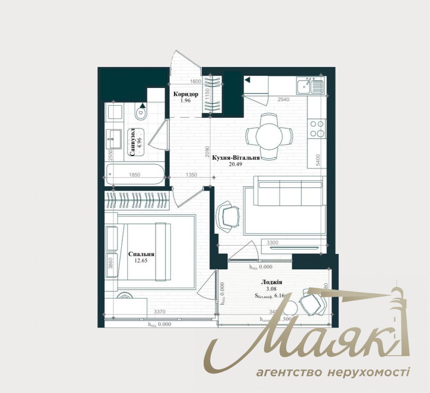 Studio apartment for sale 42.74m2 Park Lake City Residential Complex