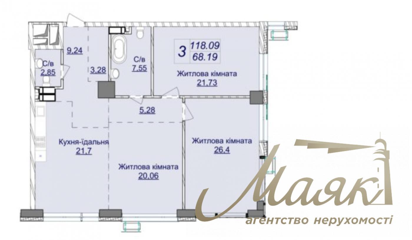 Продаж фасадної комерції в ЖК Новопечерські Липки