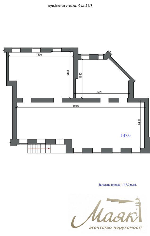 Sale facade 147m2, Institutskaya, Center