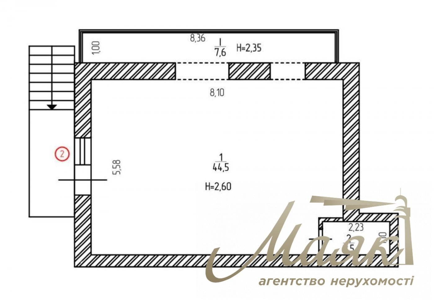 Продаж фасадного комерційного приміщення площею 55 м² на вул. Бойчука, Печерський район, Центр