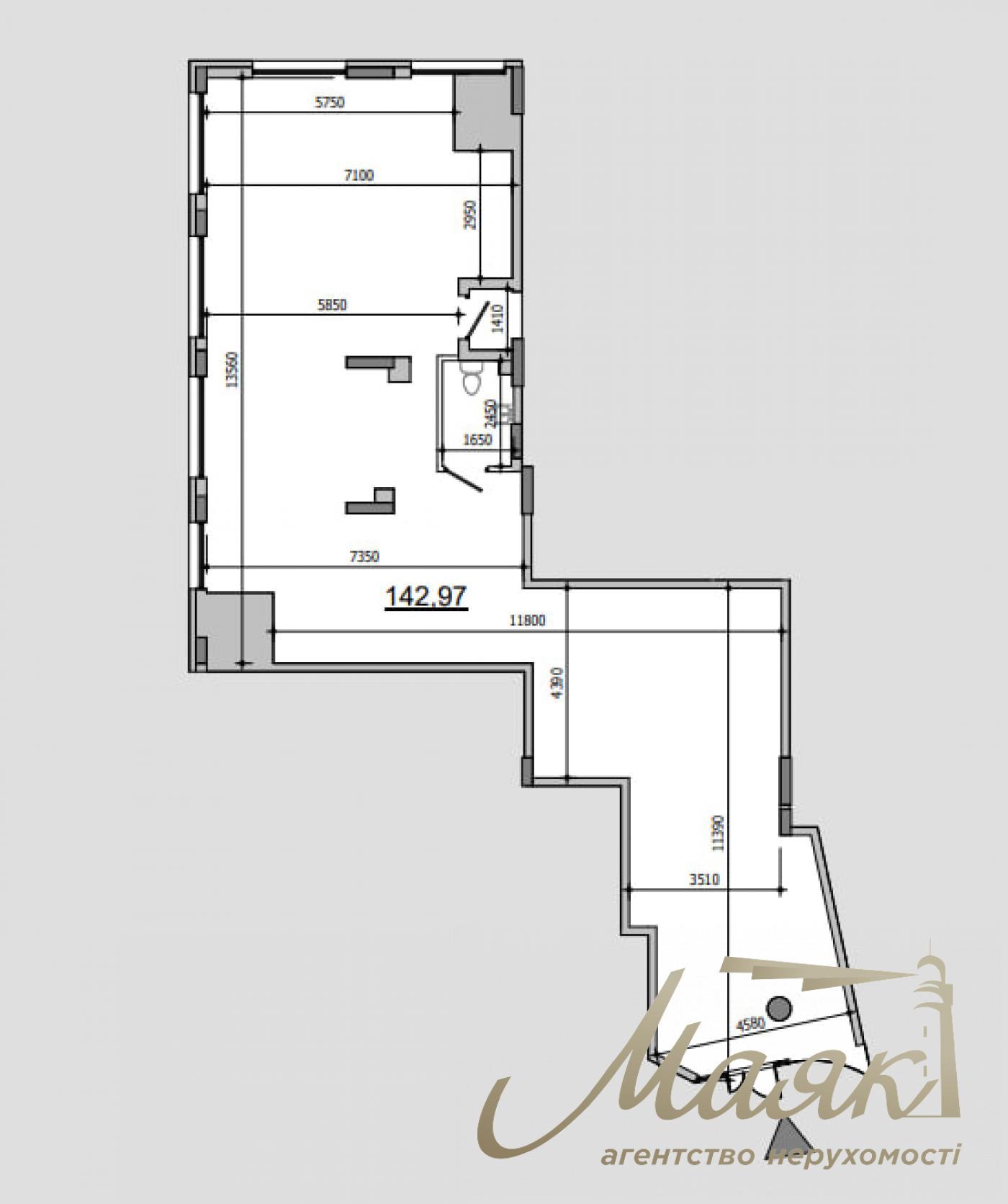 Продаж комерційного приміщення 143 м.кв. у ЖК LUCKY LAND, Святошинський р-н