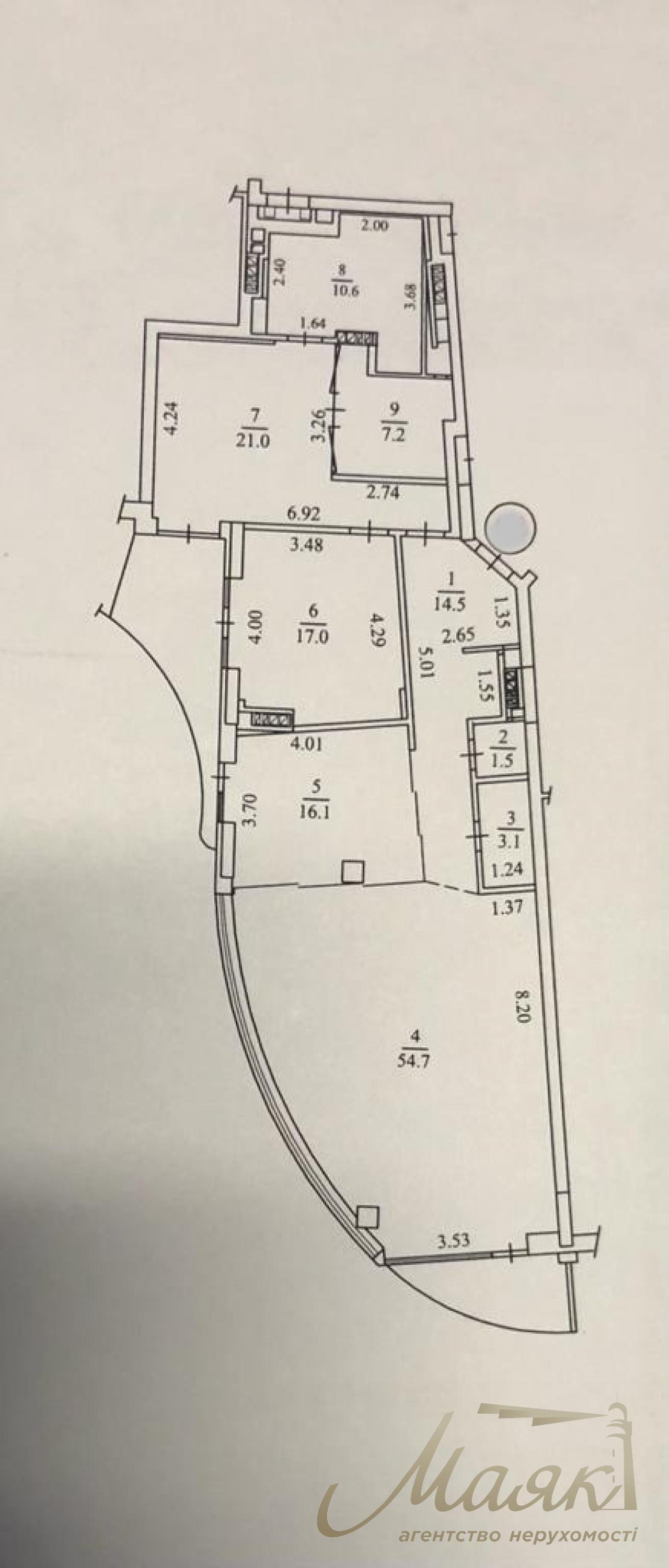 Продажа квартиры 152 м2 ЖК Riviera Riverside, Раисы Окипной 18