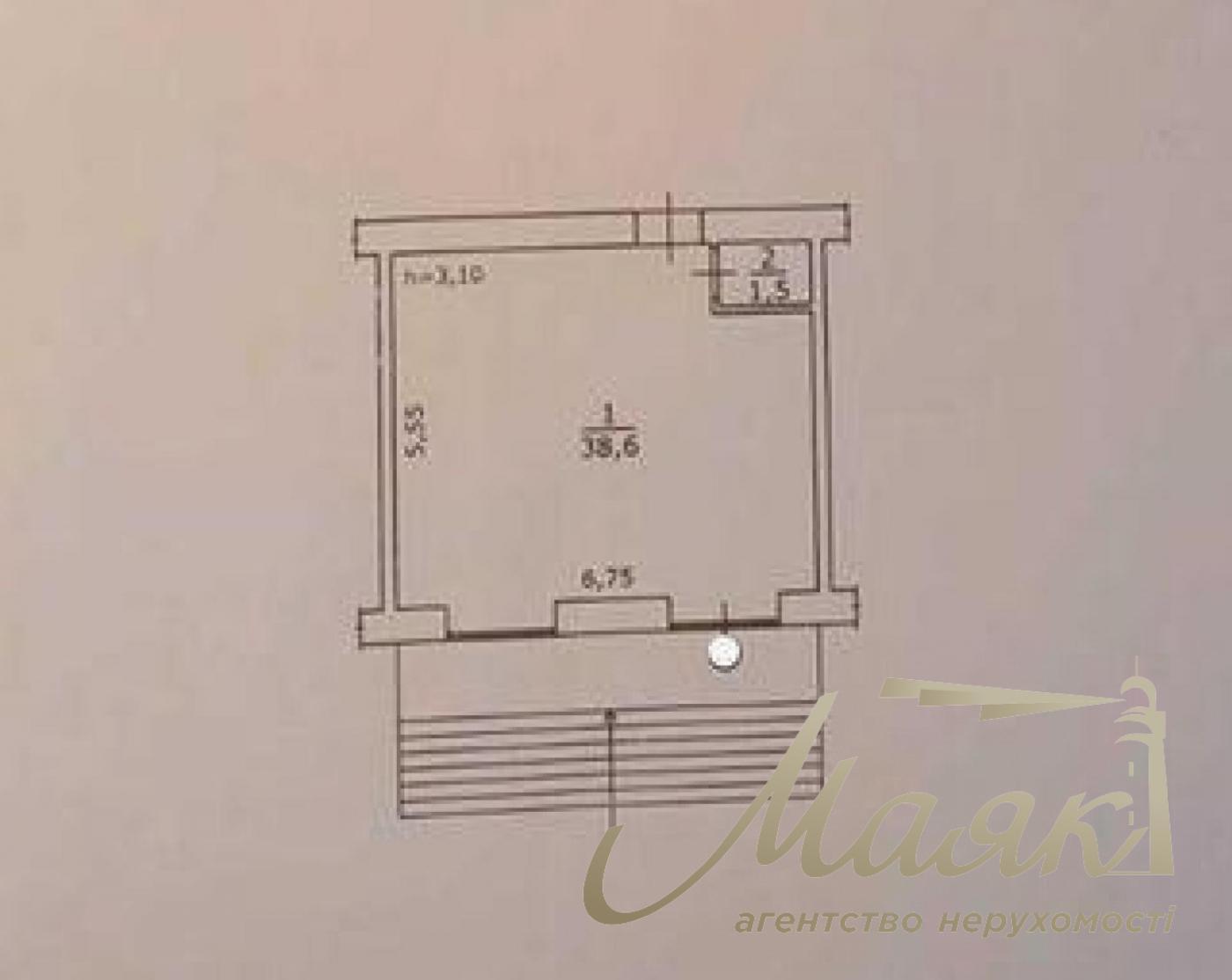 Rent a facade room 40 sq.m.sq. Mechnikova str., Pechersk