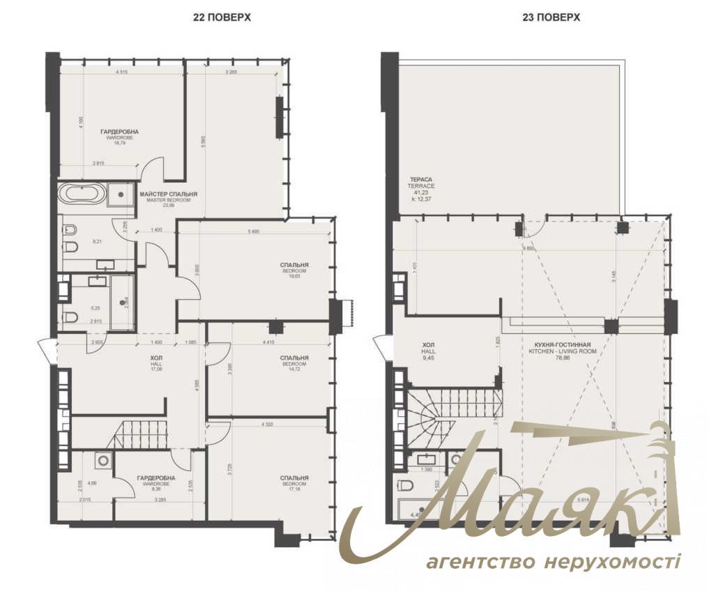 Продажа двухуровнего пентхауса ЖК Triiinity, ул. Тютюнника
