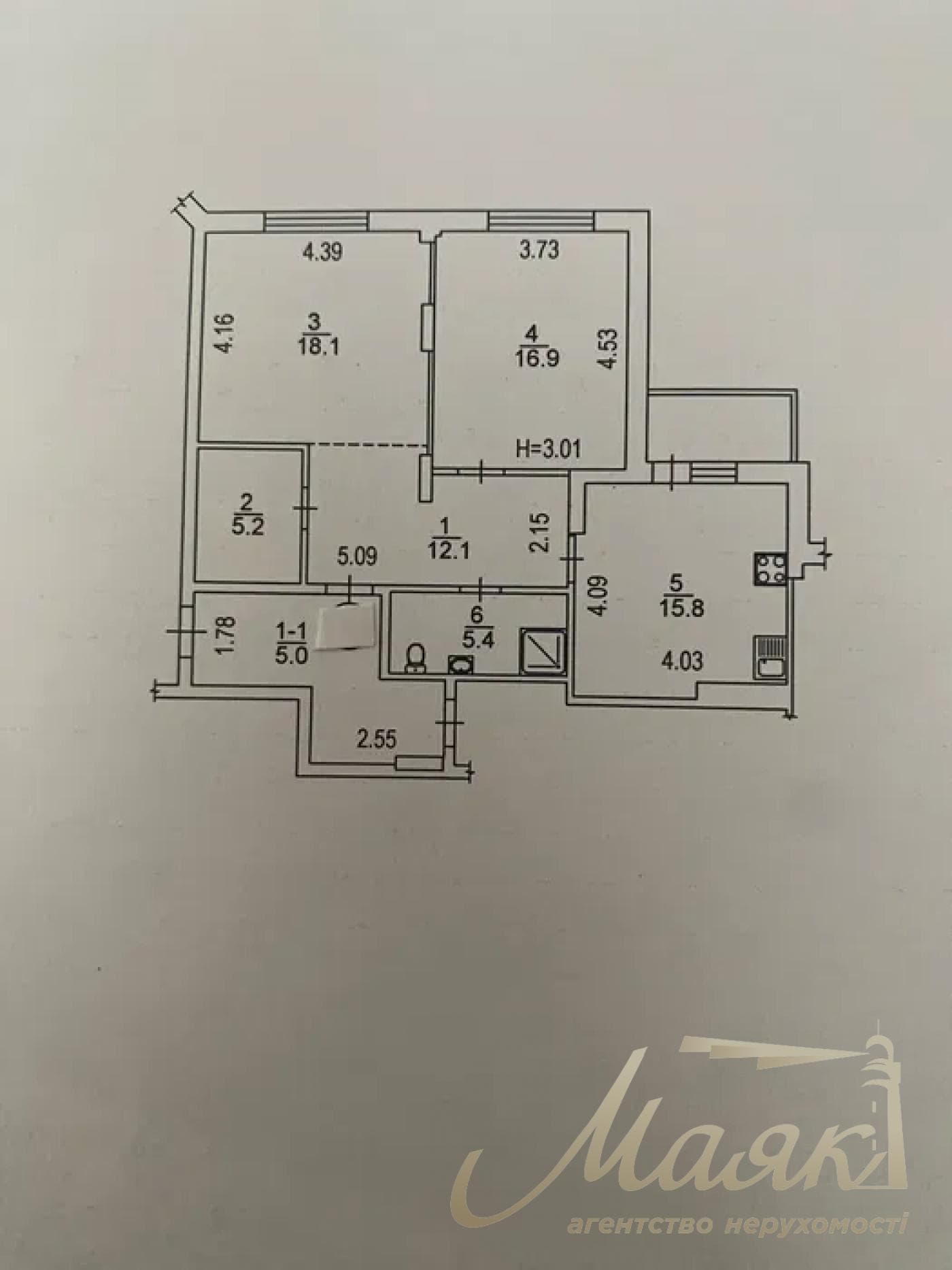 Продаж 2-кімнатної квартири в центрі Печерська, вул. Антоновича, 103