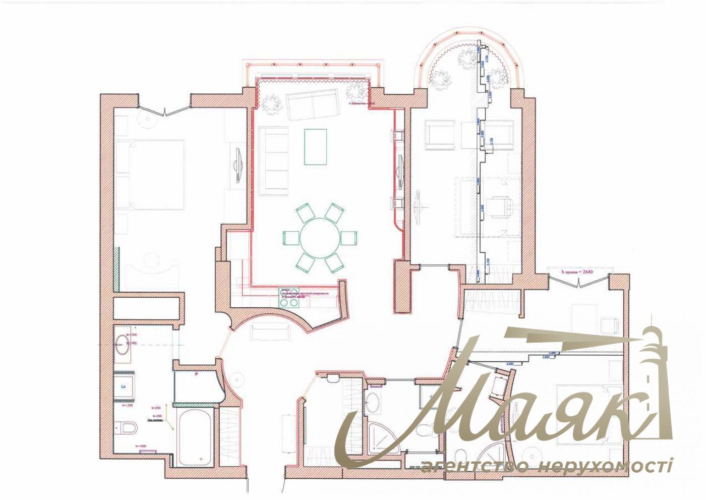 Rent of a 4-room apartment in an elite gated complex Lipskaya Bashnya, Pechersky district.