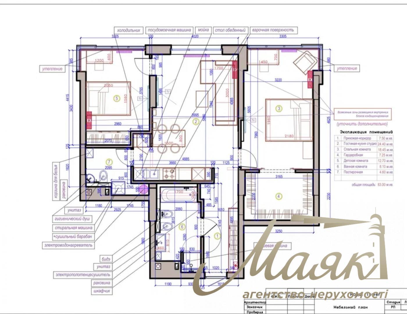 Оренда 3-кімнатної квартири ЖК Royal Tower, вул. Саксаганського