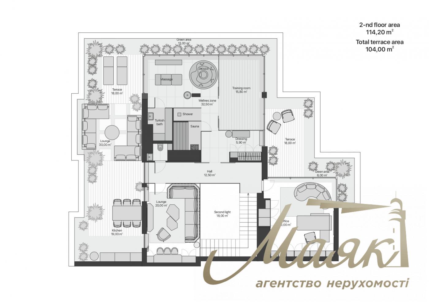 Продаж Пентхаус з терасою преміум ремонт