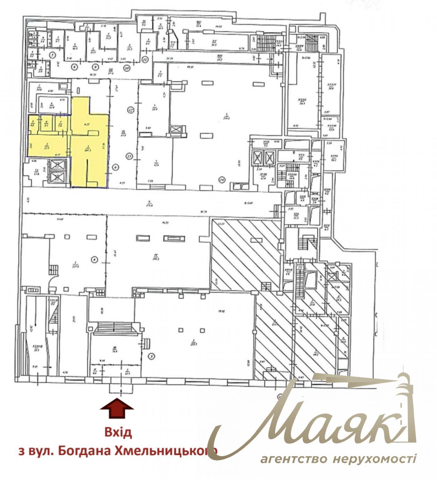 Rental of premises on the first floor of BC Leonardo, Bogdana Khmelnitskogo str.