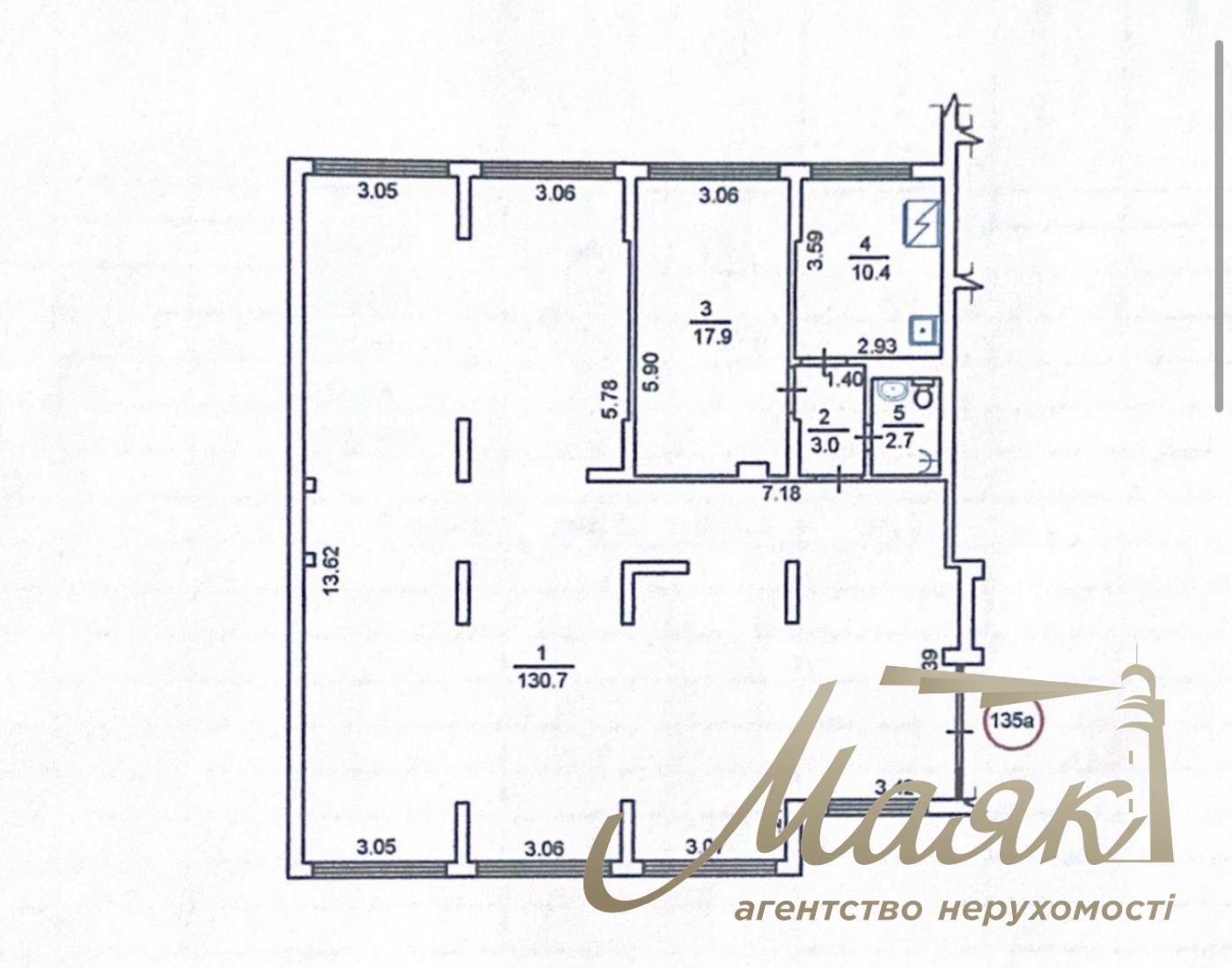 Sale of office space 165m2, Raketnaya str. 24, Goloseevo