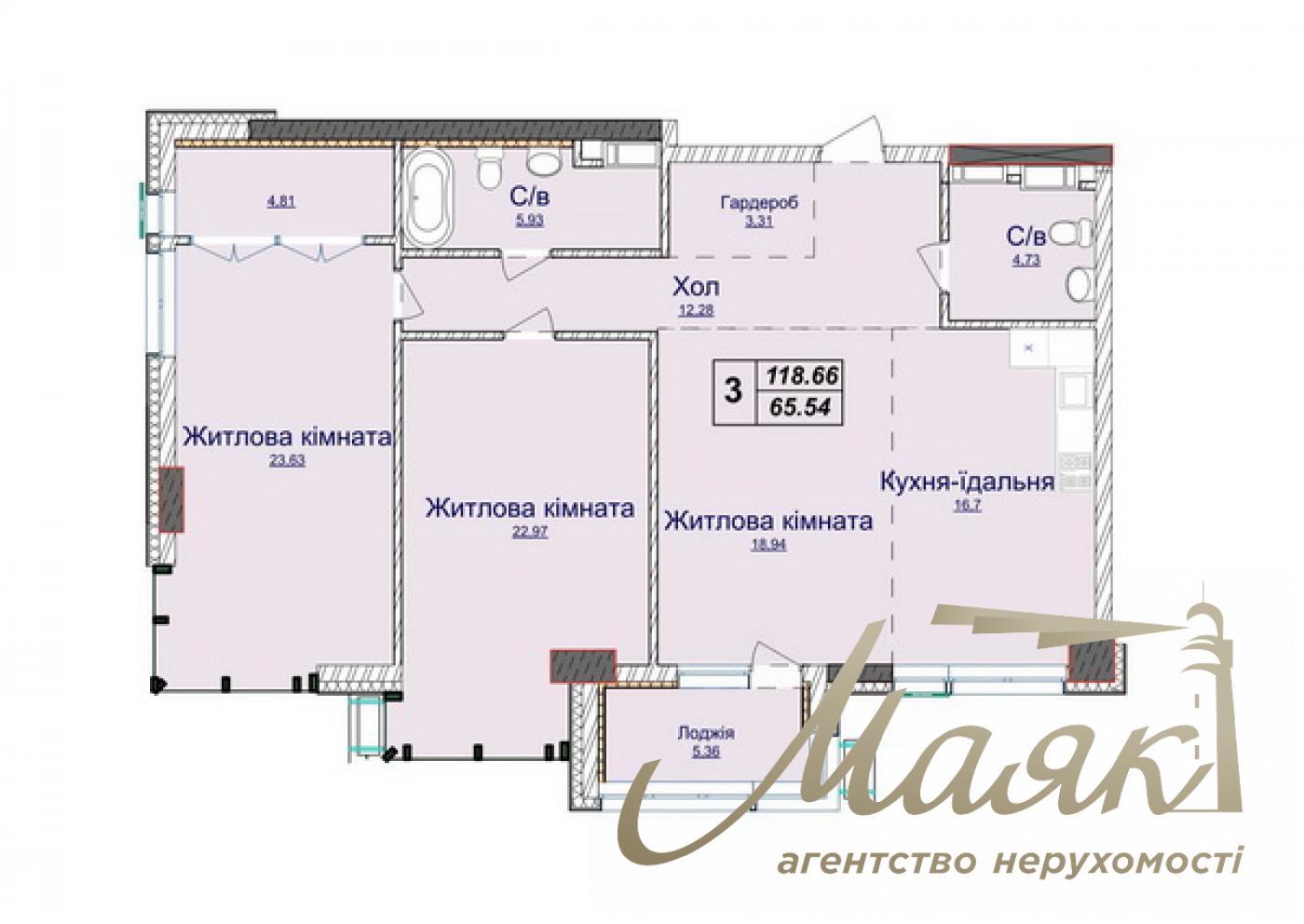 Продаж 3-х кімнатної квартири, 119 м2 у ЖК Новопечерські Липки, вул. Верхогляда (Драгомирова), 7 черга