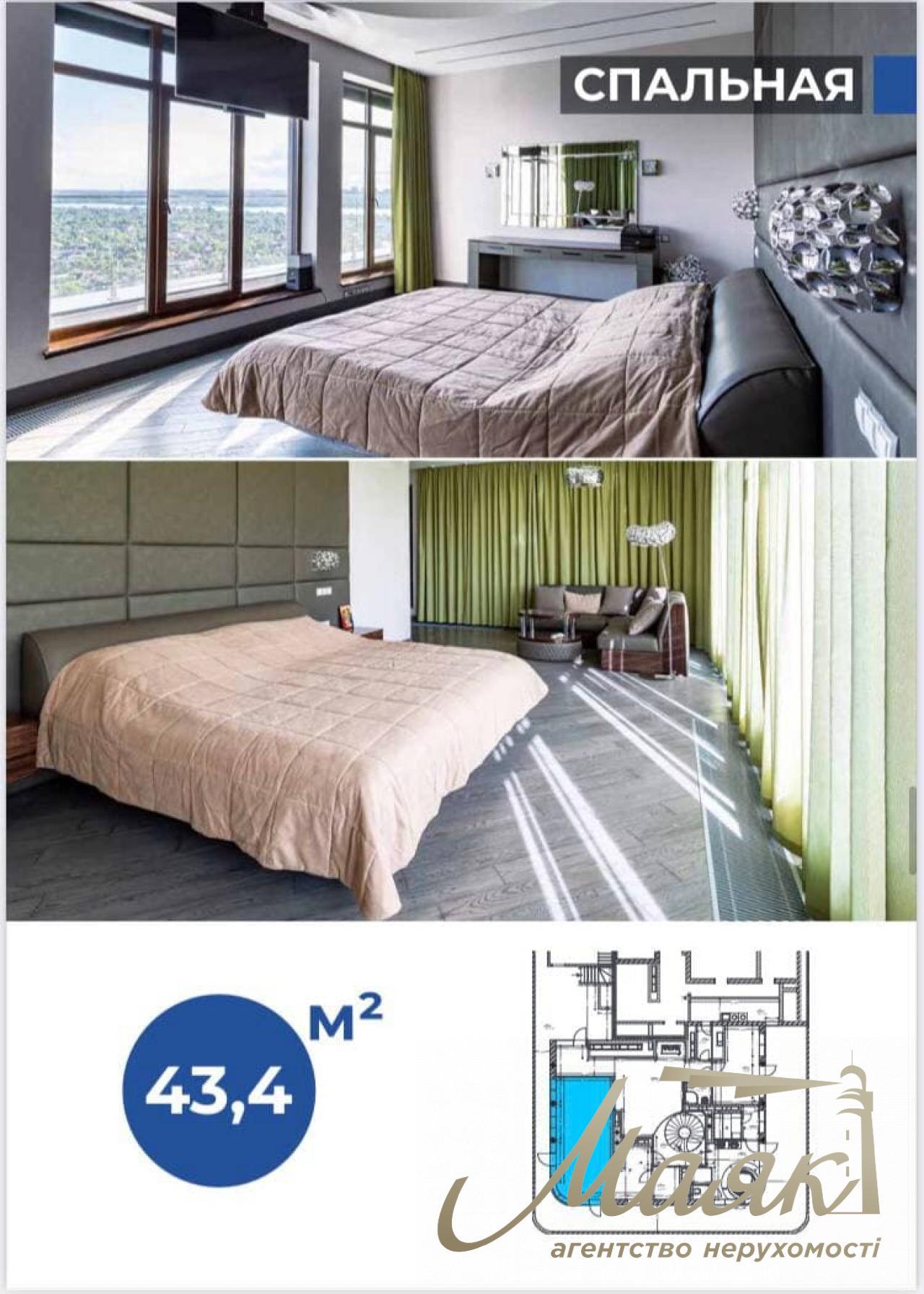 Sale of a penthouse with a view and a terrace of 416 m2 on Dneprovskaya Embankment, Osokorki