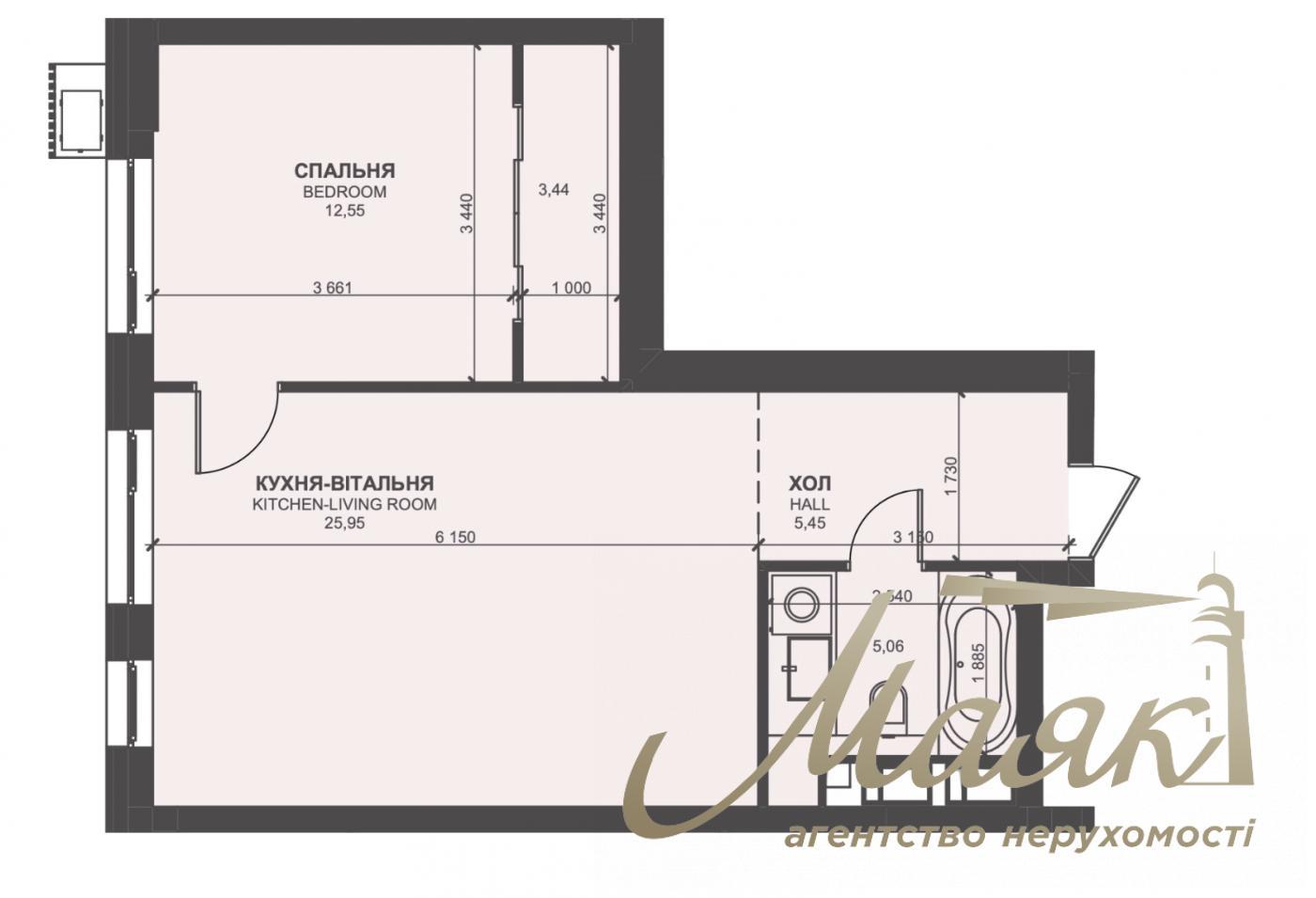 Продаж 1-кімнатної квартири ЖК Трініті, вул. Тютюнника