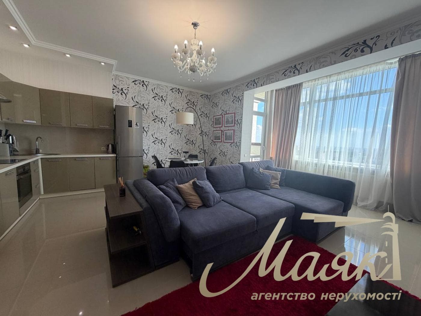2-room apartment for rent in the Panorama residential complex in Pechersk, at 44-A Konovaltsa Street.
