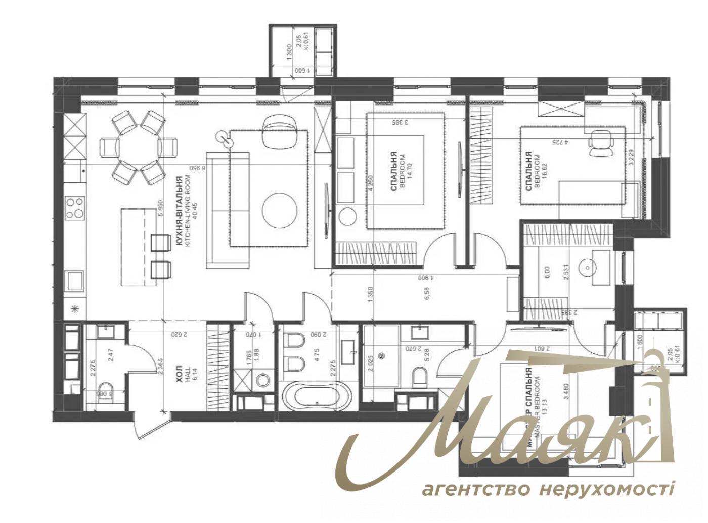 Продажа 4-комнатной квартиры ЖК Тринити, ул. В. Тютюнника