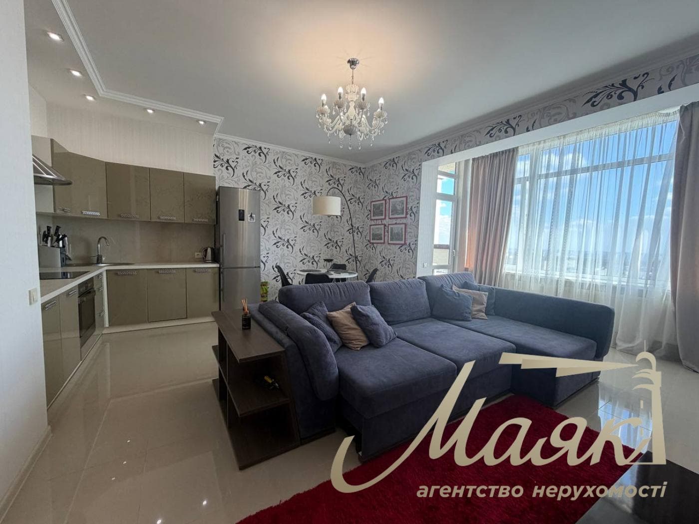 2-room apartment for rent in the Panorama residential complex in Pechersk, at 44-A Konovaltsa Street.