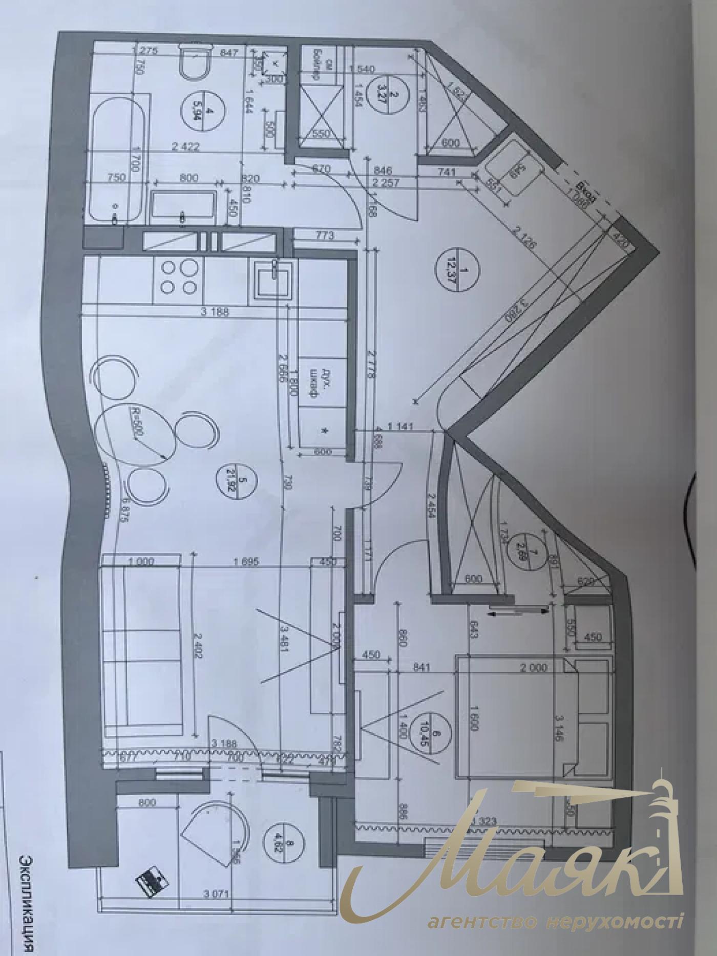 Продаж 2-х кімнатної квартири, 62м2, ЖК Русанівська Гавань
