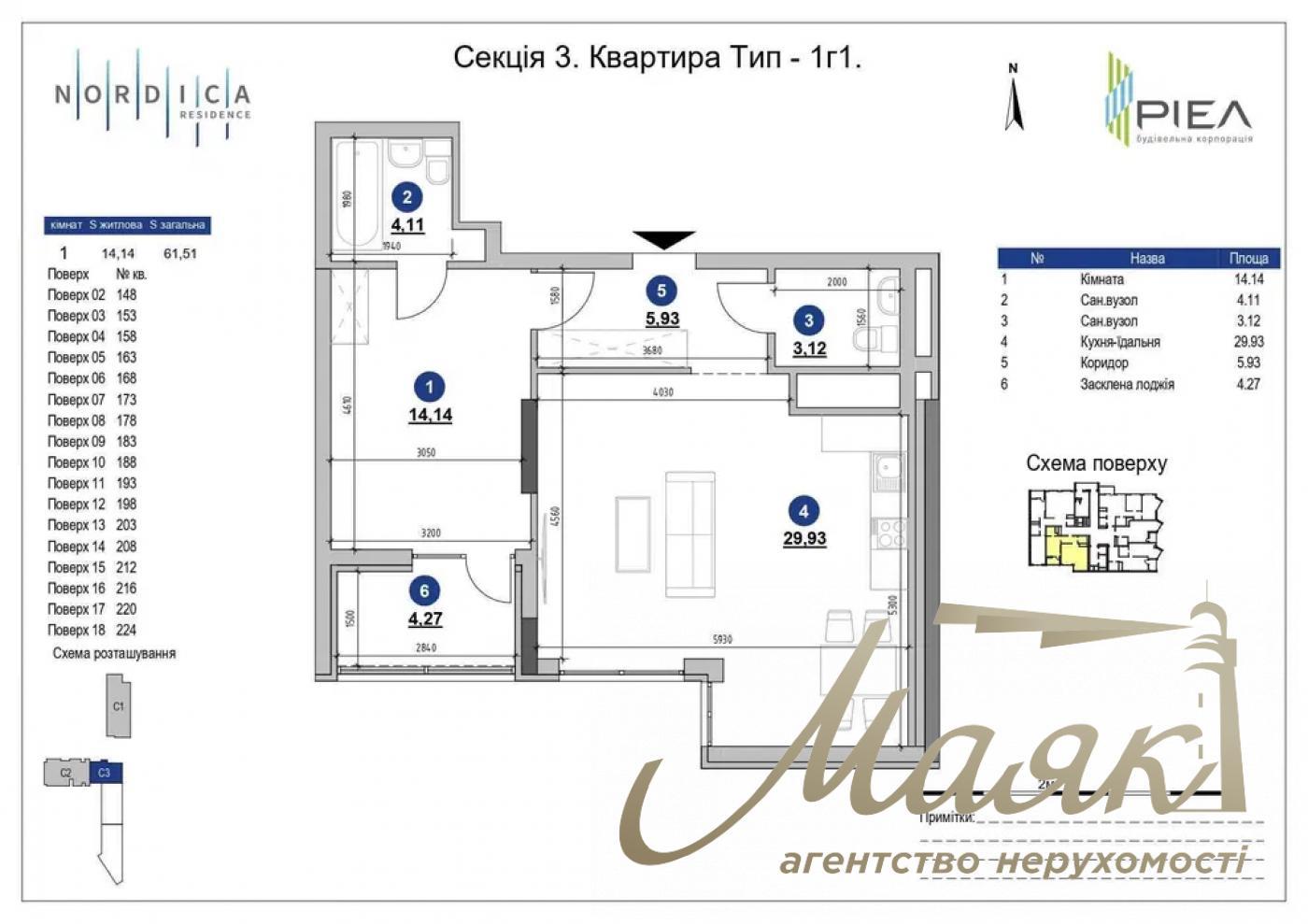 Продаж 2-кімнатної квартири ЖК Nordica, вул. Залізничне шосе (Верхогляда)