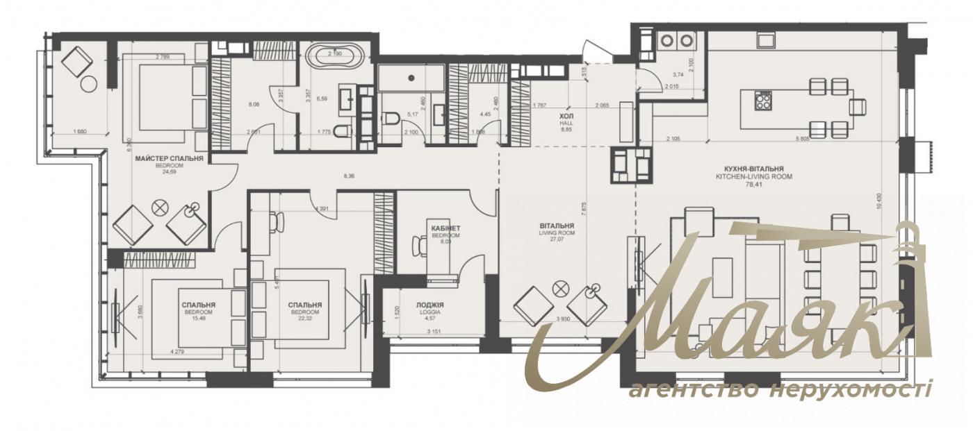 Продаж 5-кімнатної квартири ЖК Трініті, вул. Тютюнника