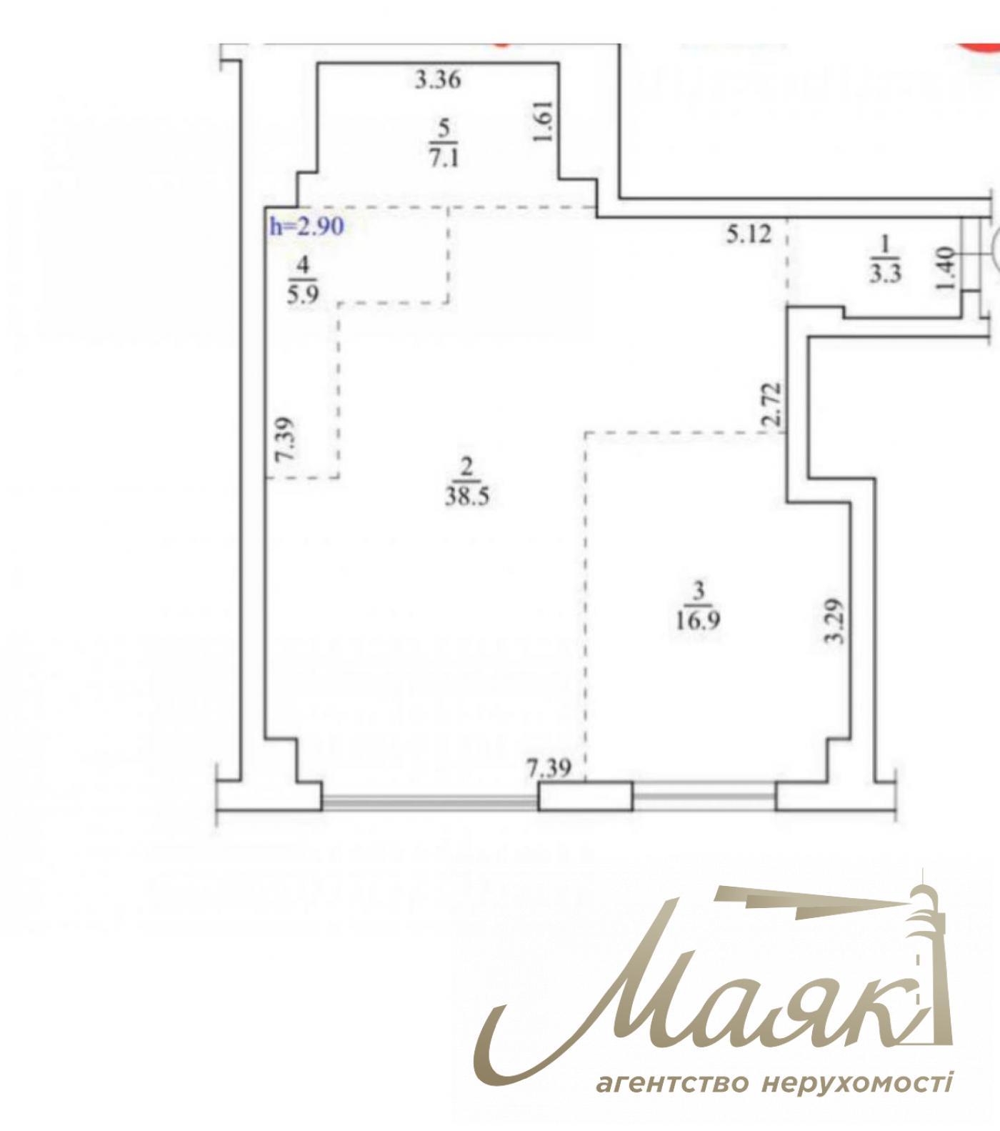 For sale 2k apartment 71.7m2, LCD Boulevard of Fountains!