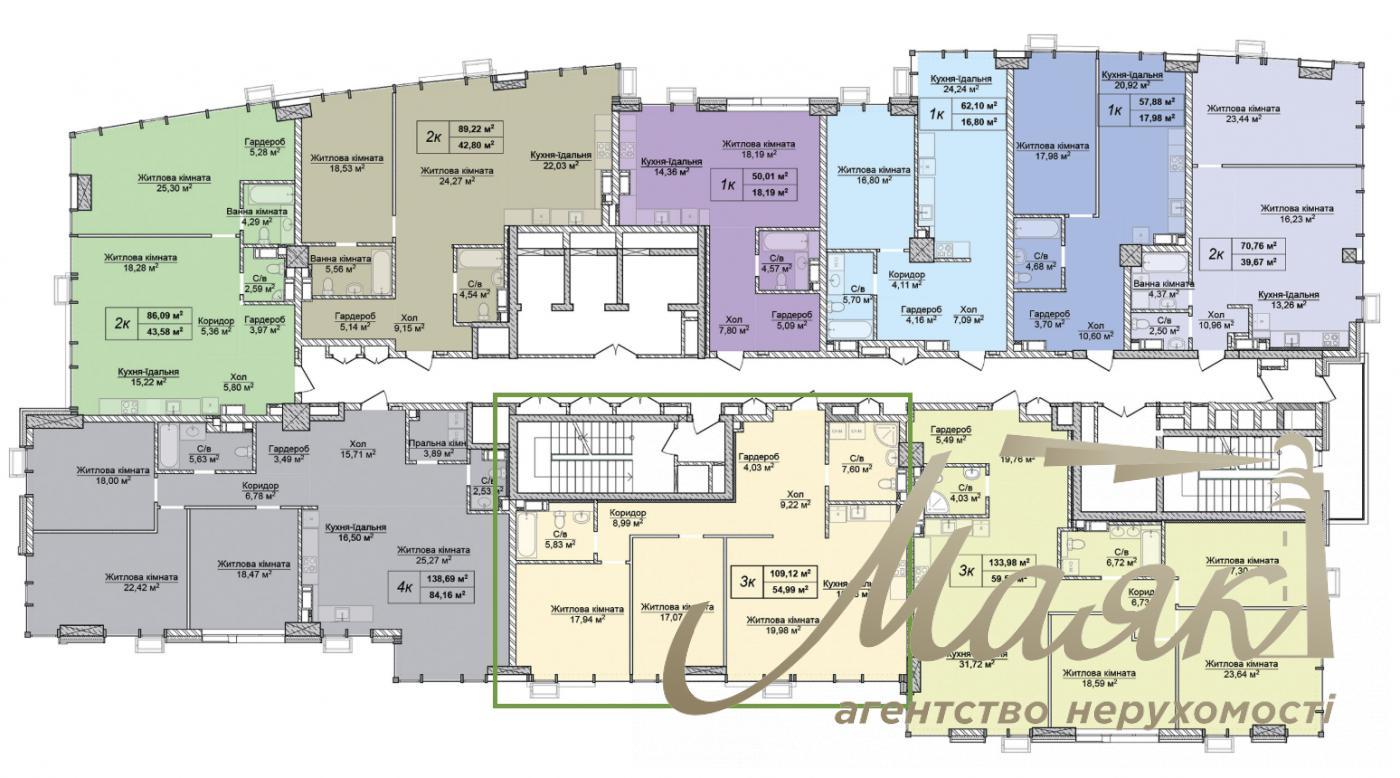 For sale 3-room apartment, 109 m2 in LCD Novopecherskie Lipki, Verkhoglyada street (Dragomirova)