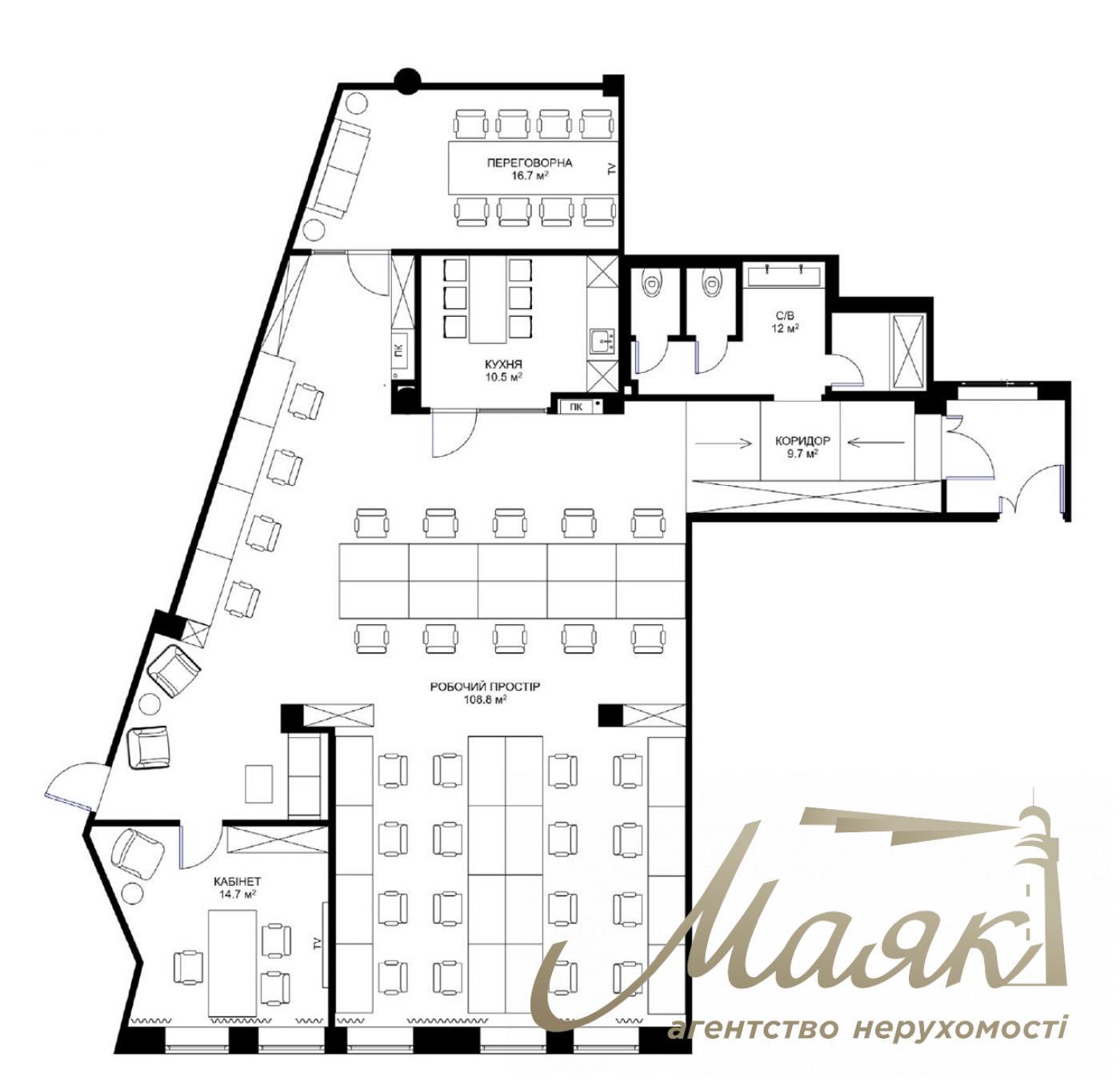 Office for sale BC Zoryanyi, Princes Ostrozhskikh str.