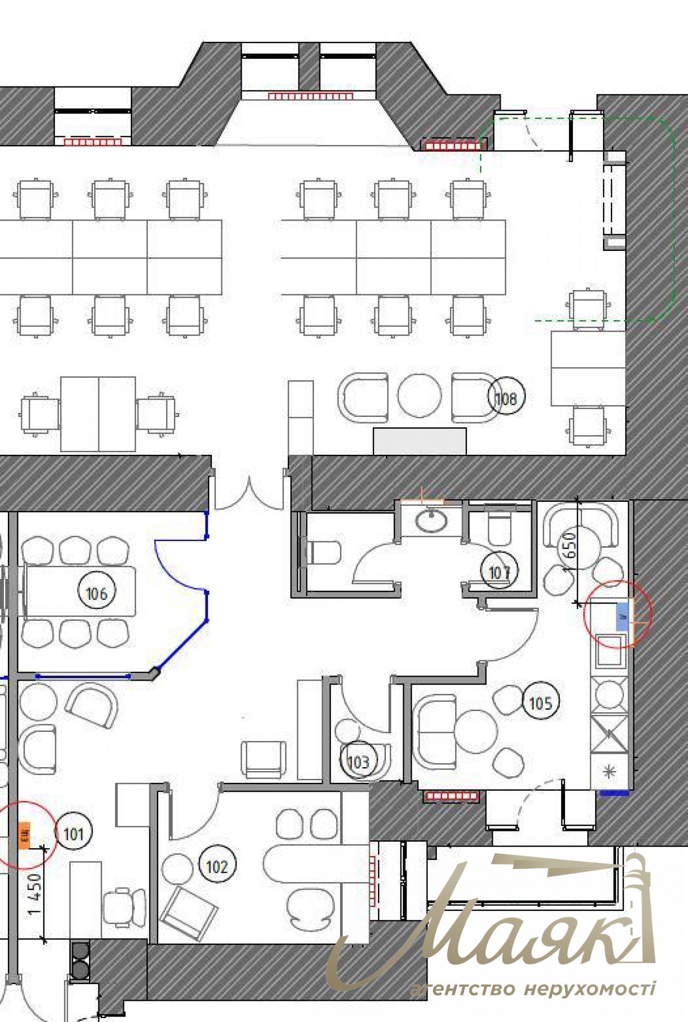 Office for rent in the center, Antonovicha str.
