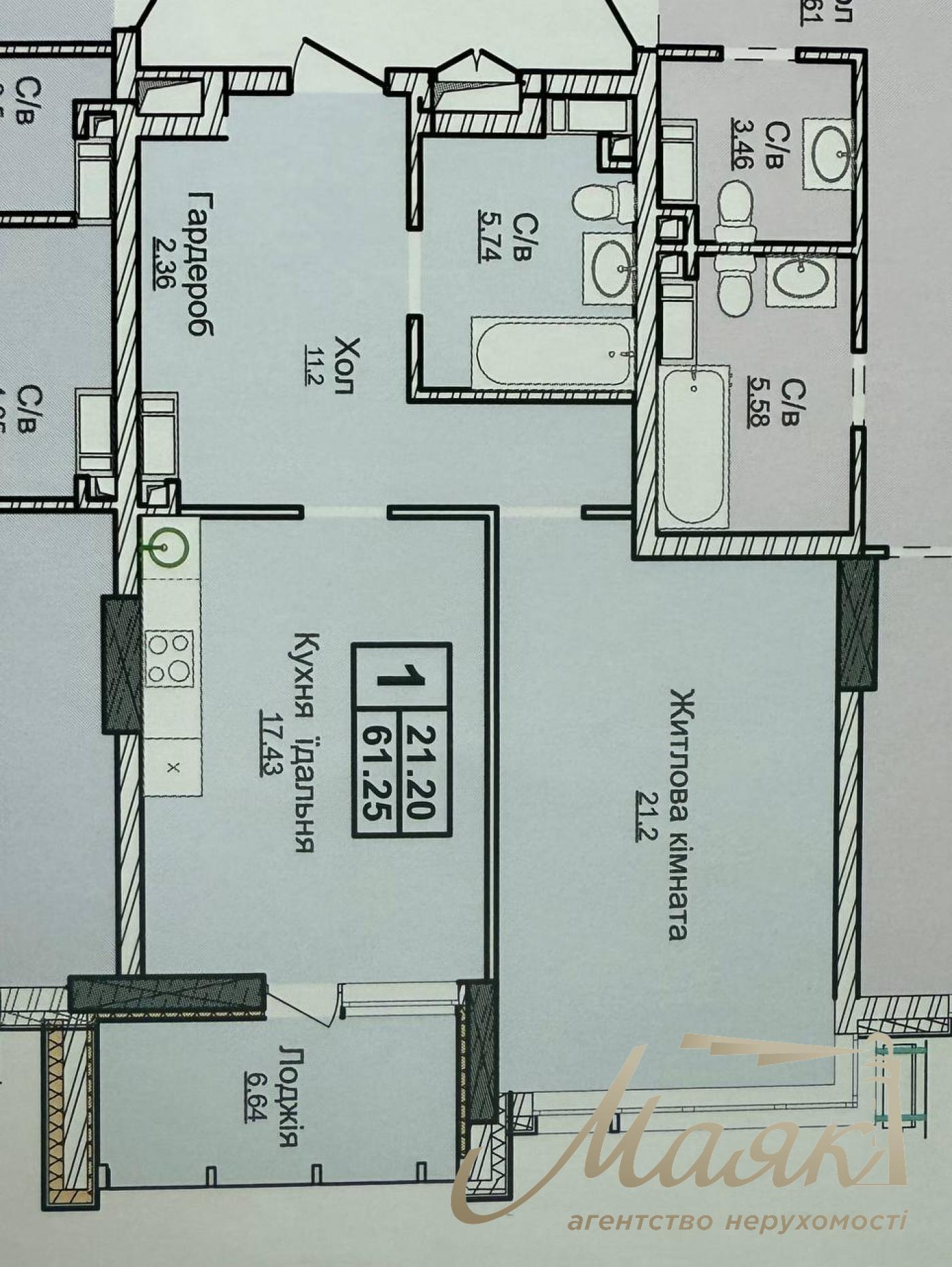 Продажа 2-комнатной квартиры, 61 м2, ЖК Новопечерские Липки, ул. Верхогляда (Драгомирова)