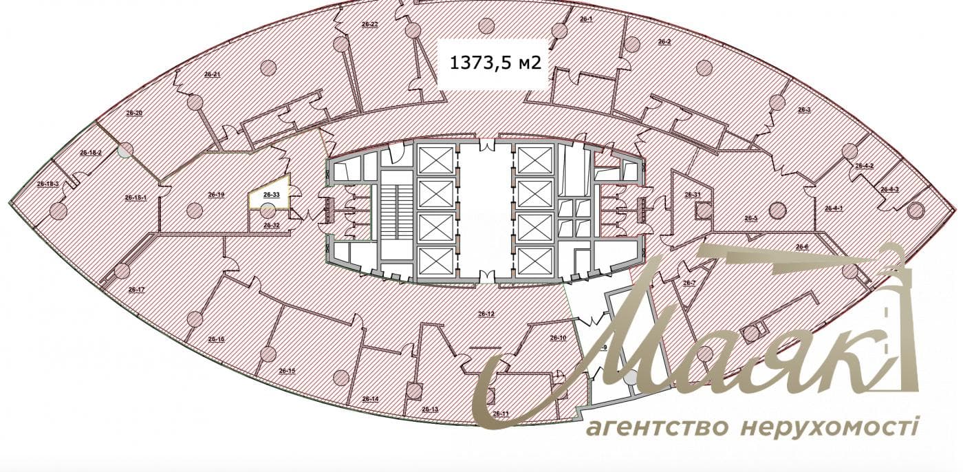 Оренда офісу площею 1620 м² у бізнес-центрі «Парус», вул. Мечникова, 2, «Гуллівер»