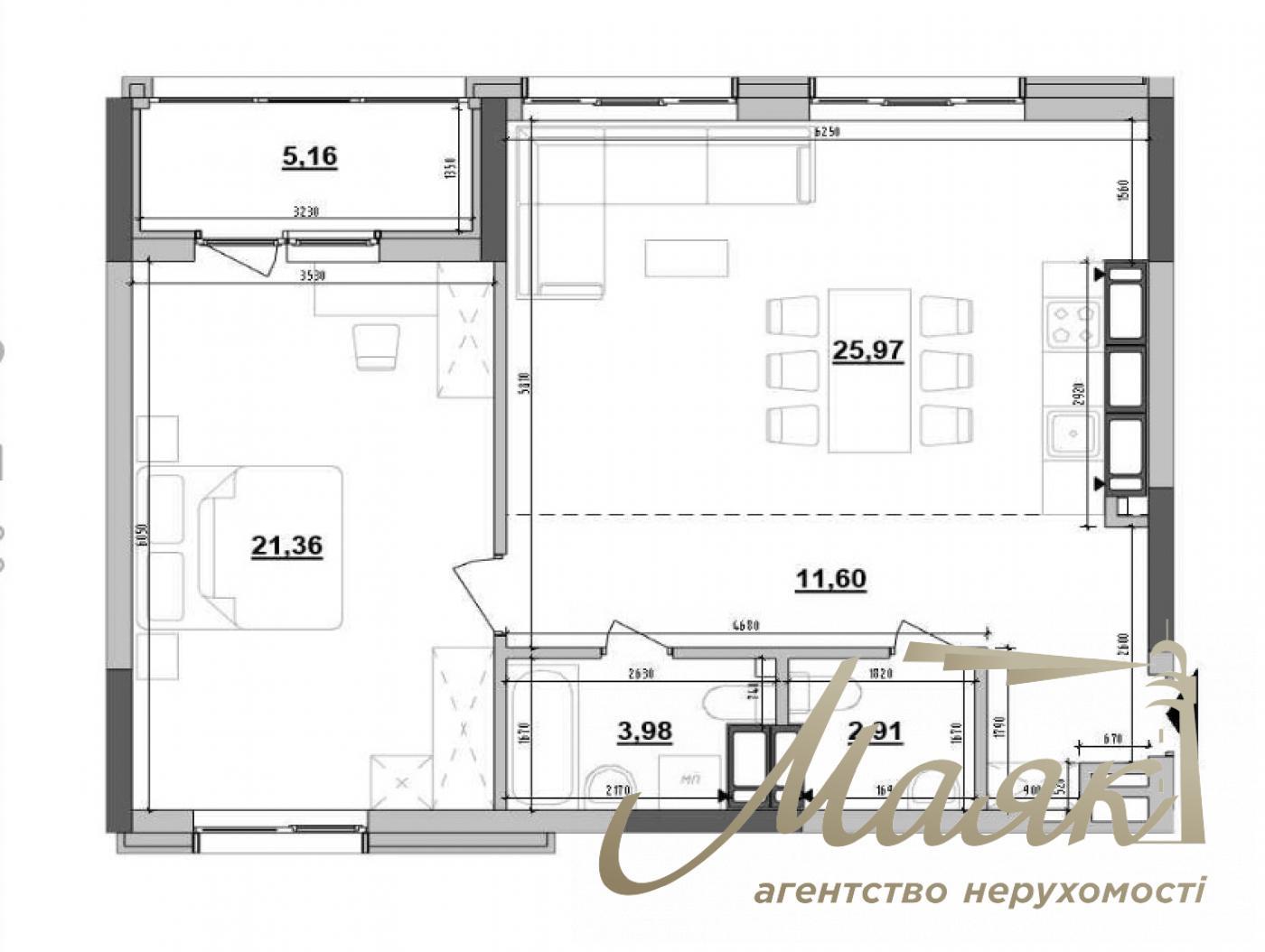 For sale 1k. apartment 70m2 in Residential Complex Maxima Residence, Maxima Residence, Konovaltsa str., Pechersk