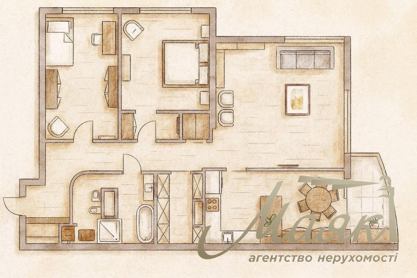 Продаж 3х кімнатної квартири в ЖК Парк Авеню, пр.Голосіївський 58