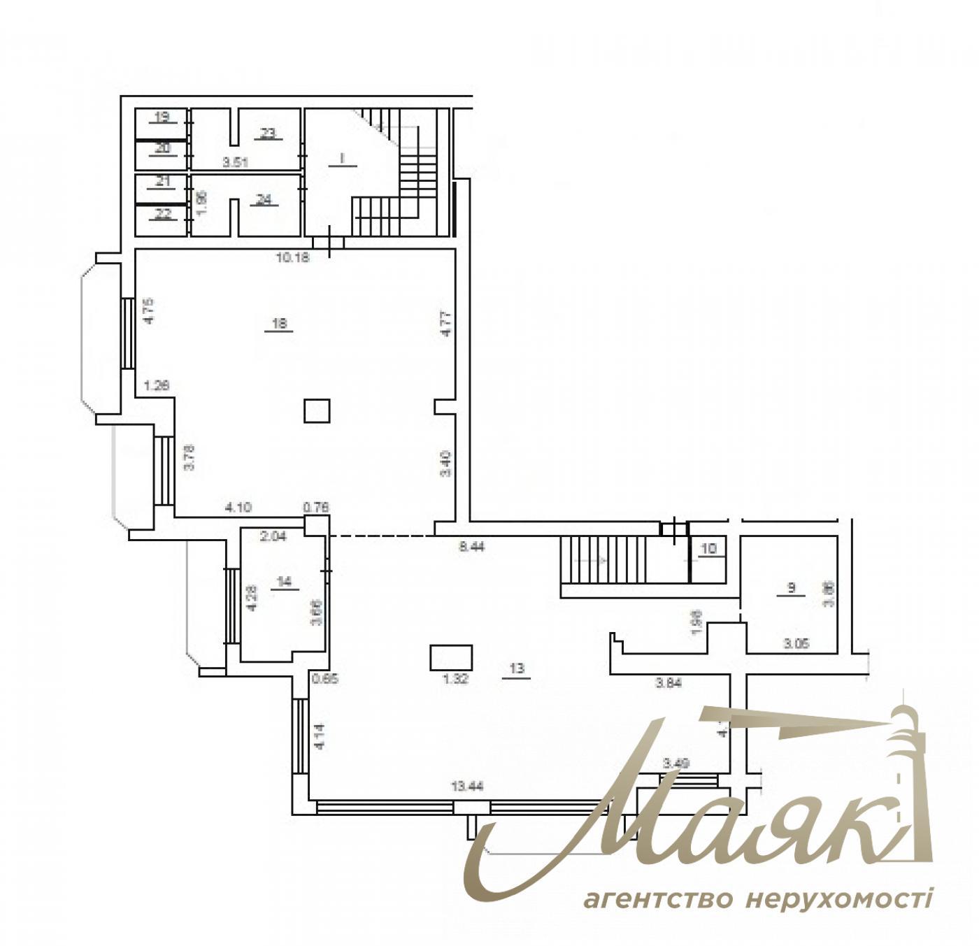 Аренда офисного помещения Open Space в БЦ 225м2, Центр