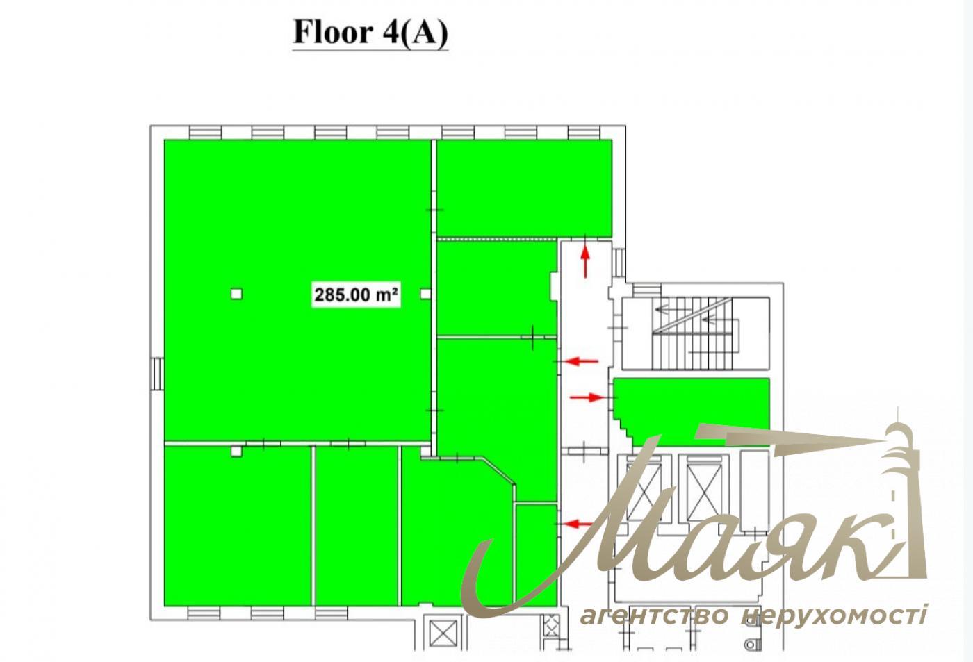 Оренда офісу 285 кв.м. в БЦ Леонардо вул.Богдана Хмельницького 52/17
